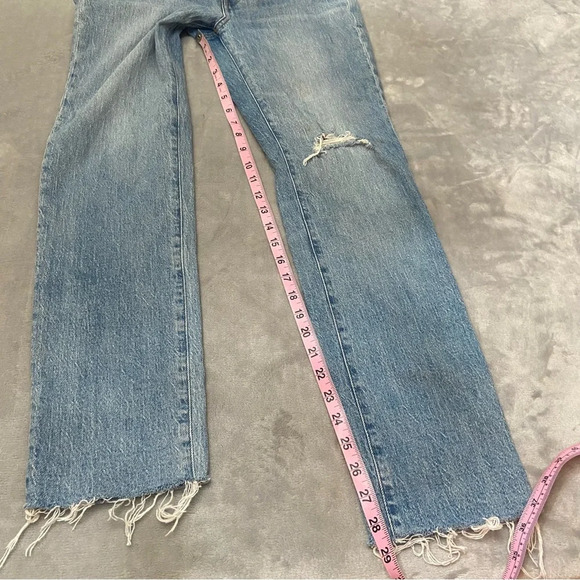 Madewell Perfect Vintage Crop High-Rise Distressed Jeans blue - 27431 - Picture 5 of 9